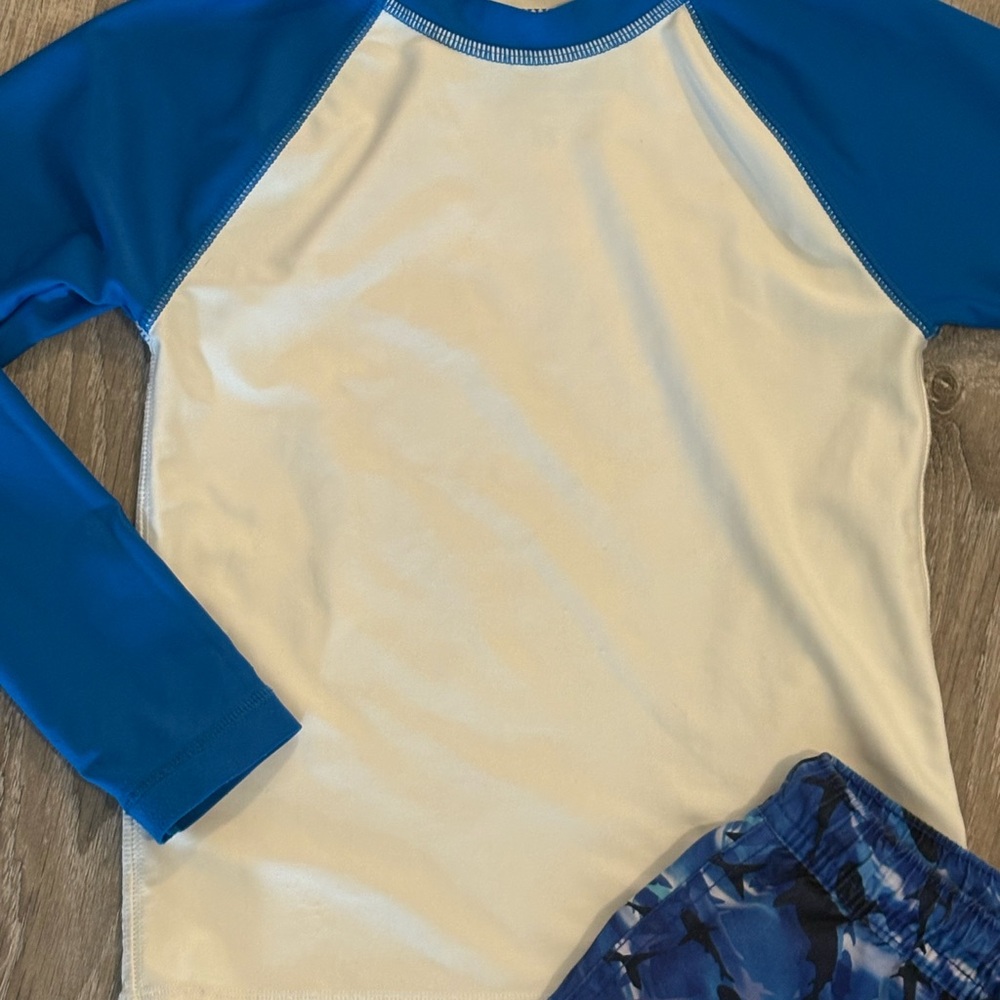 Lands' End & Crewcuts Swim Rashguard Set - Picture 3 of 5